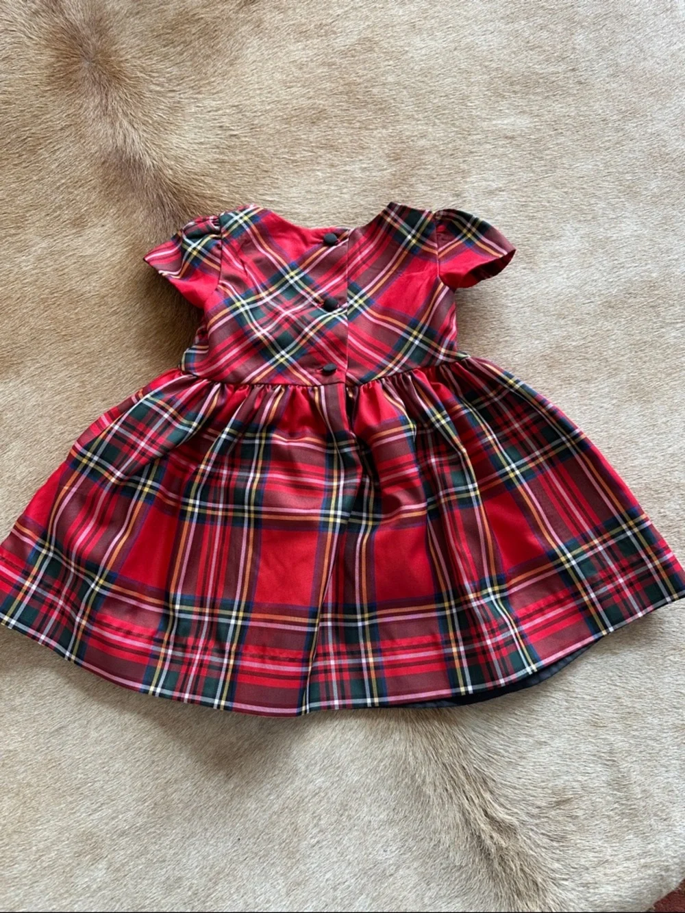 Ralph Lauren Red Tartan Plaid Fit-and-Flare Dress